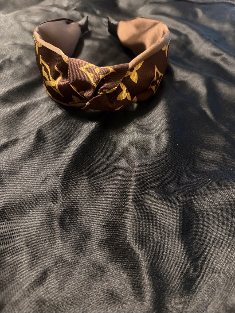 Brown Knotted Patterned Headband